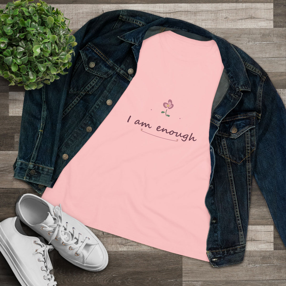 I am enough | Women’s floral tee
