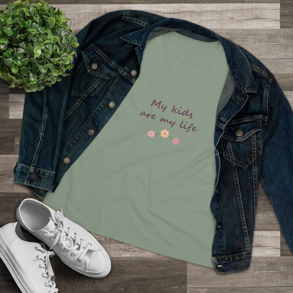 My kids are my life | Women’s floral tee