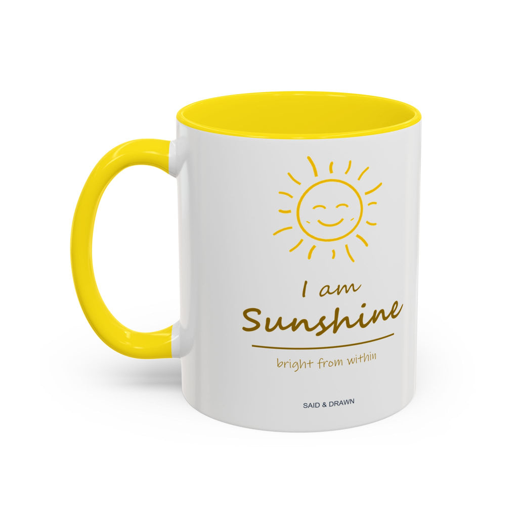 I Am Sunshine | Yellow Accent Mug