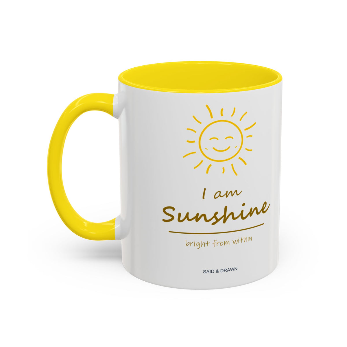 I Am Sunshine | Yellow Accent Mug