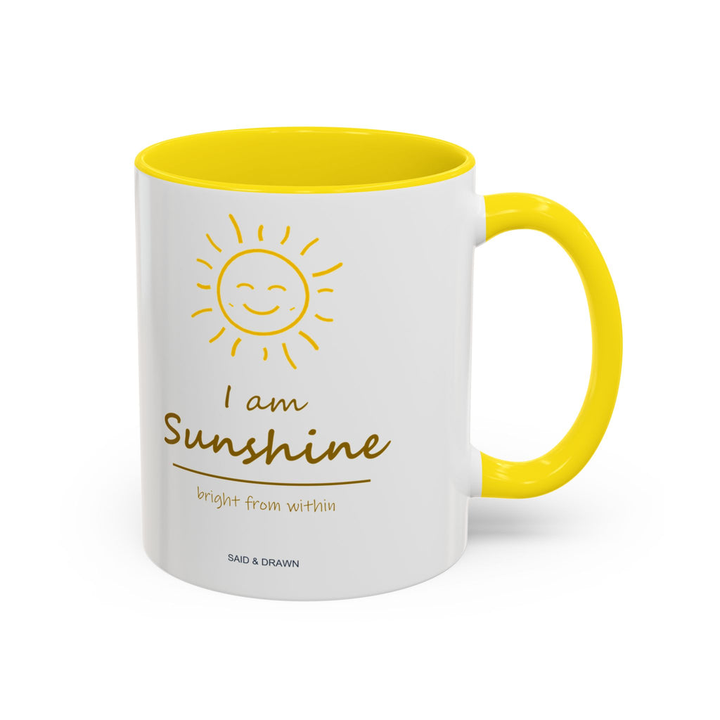 I Am Sunshine | Yellow Accent Mug