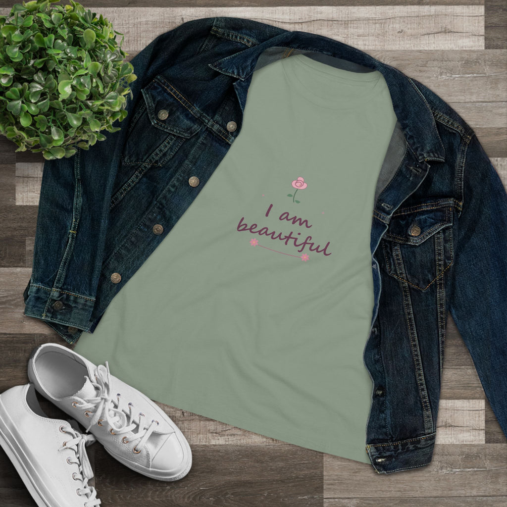 I am beautiful | Women’s floral tee
