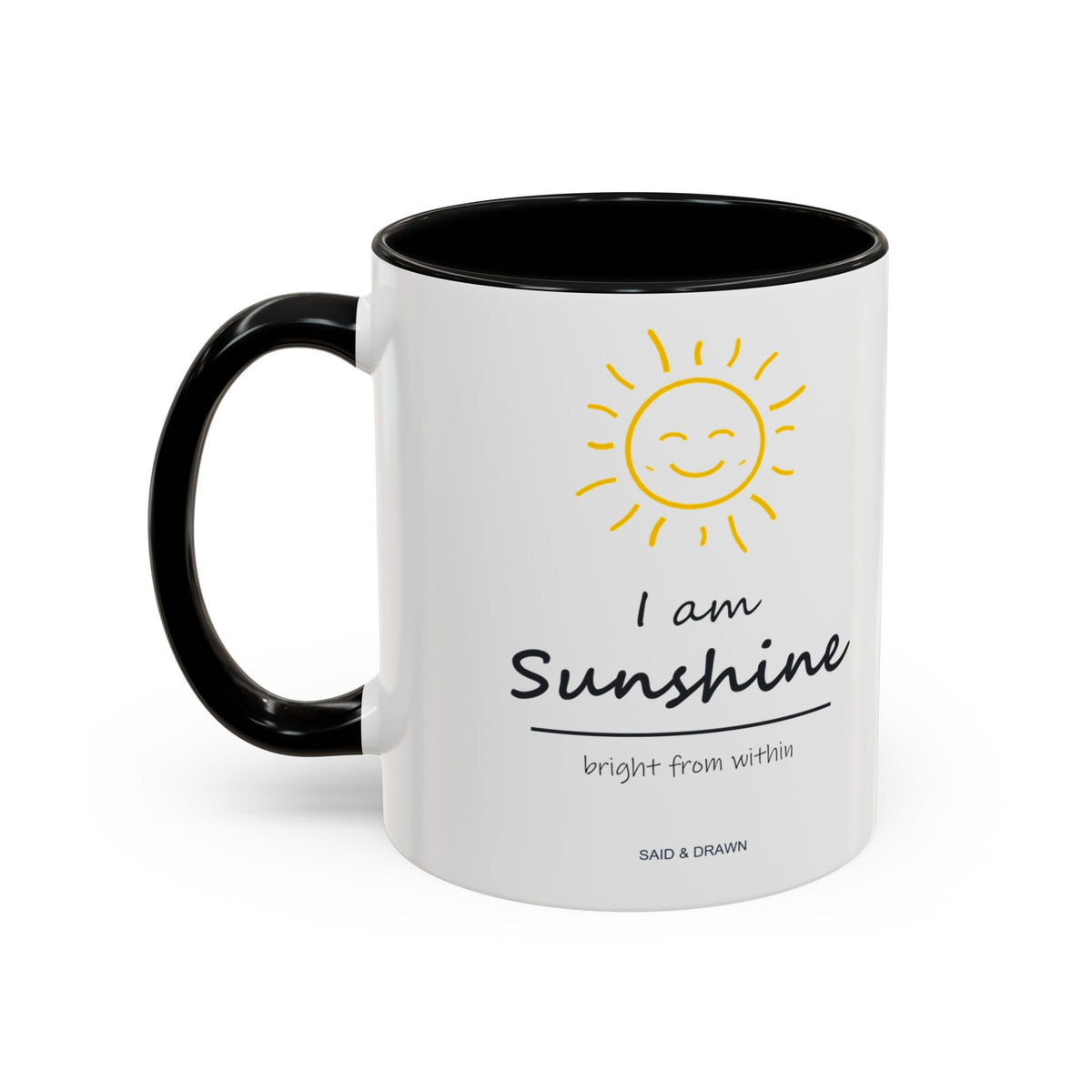 I Am Sunshine | Black Accent Mug