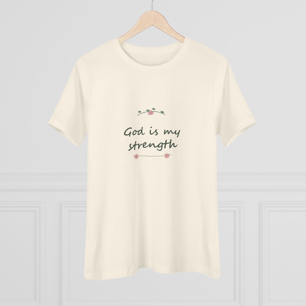 God is my strength | Women’s floral tee